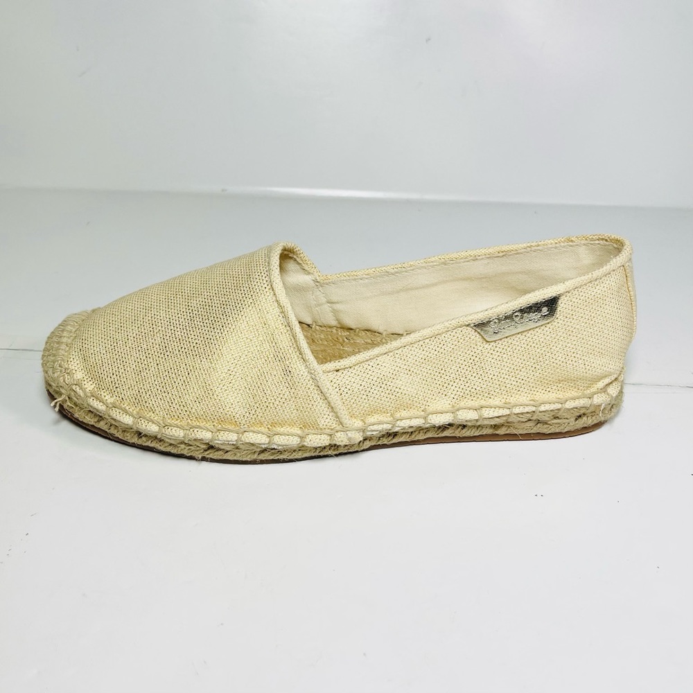 Lilly Pulitzer Lia Espadrilles Flats Gold Metallic‎ Jute Slip On Size 7